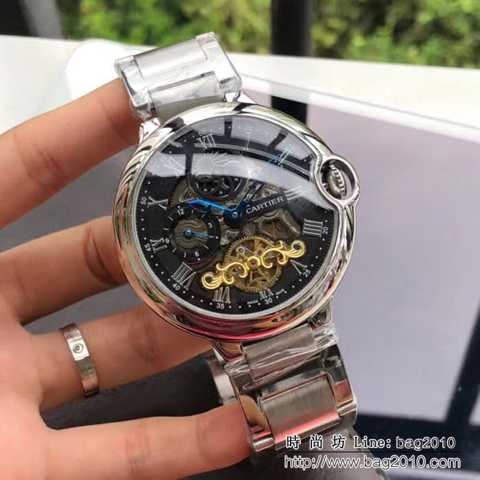 CARTIER卡地亞 最新鏤空 精品男士腕表 WSS0112